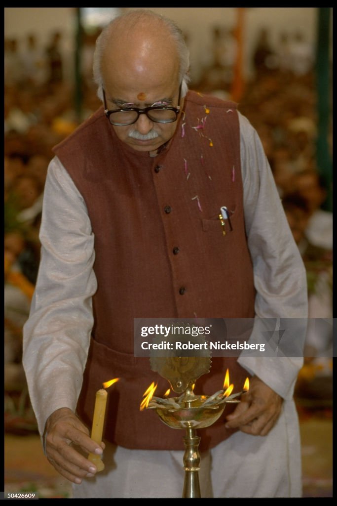 Hindu nationalist BJP ldr. L.K. Advani k