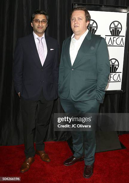 Asif Kapadia and Nick Shymansky attend The 40th Annual Los Angeles Film Critics Association Awards at InterContinental Hotel on January 9, 2016 in...