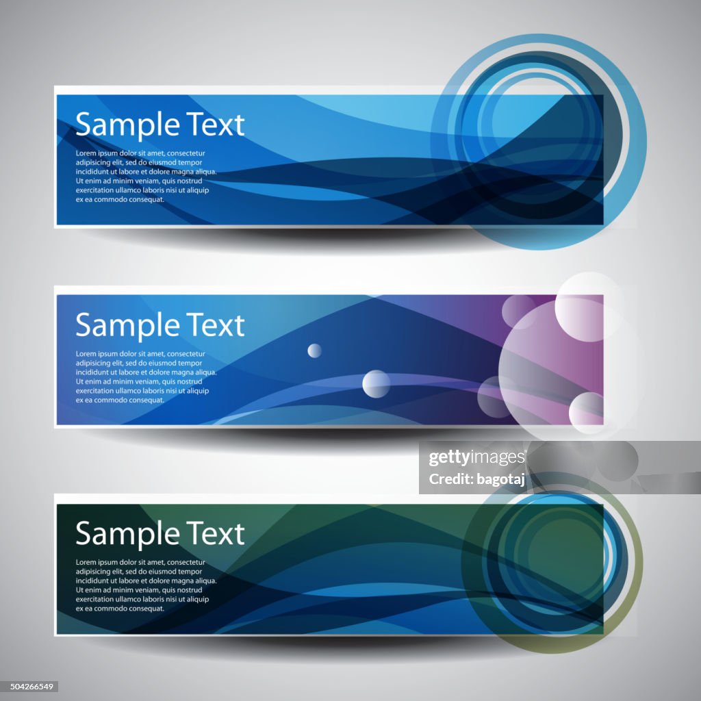 Three Abstract Header Designs High-Res Vector Graphic - Getty Images
