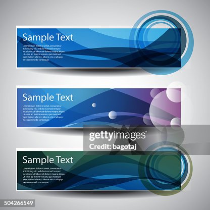 Three Abstract Header Designs High-Res Vector Graphic - Getty Images