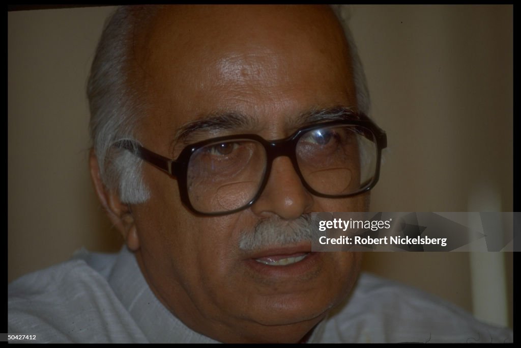 Hindu nationalist BJP ldr. L.K. Advani,