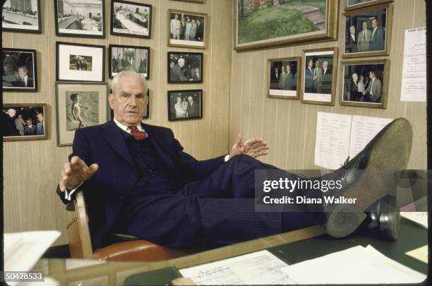 Rep. D-Ky. William H. Natcher, sitting at his desk.