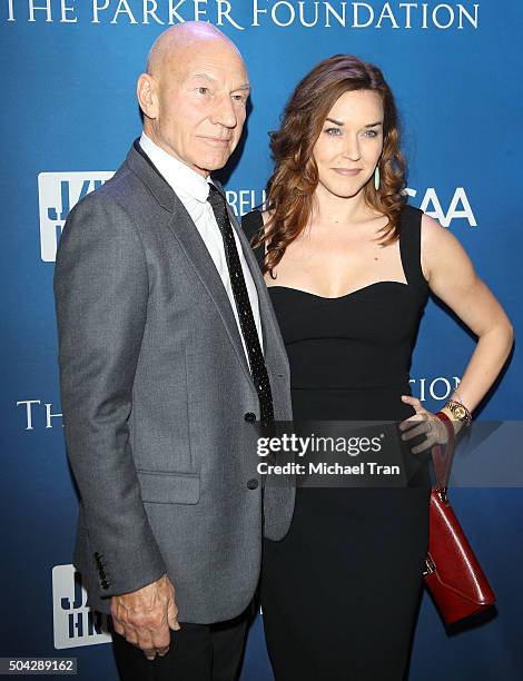 Patrick Stewart and guest arrive at the 5th Annual Sean Penn & Friends "HELP HAITI HOME" gala benefiting J/P Haitian Relief Organization held at...