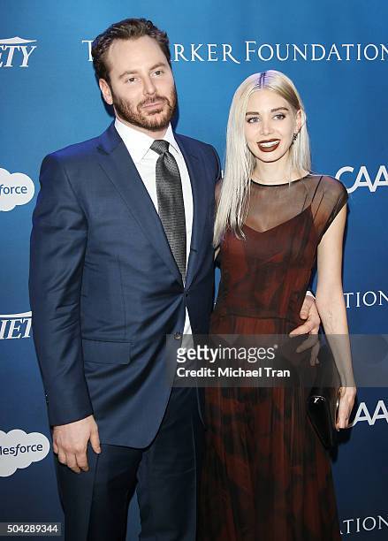 Sean Parker and guest arrive at the 5th Annual Sean Penn & Friends "HELP HAITI HOME" gala benefiting J/P Haitian Relief Organization held at Montage...