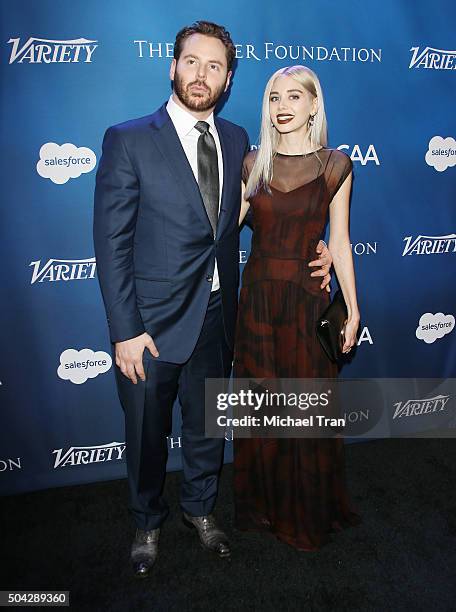 Sean Parker and guest arrive at the 5th Annual Sean Penn & Friends "HELP HAITI HOME" gala benefiting J/P Haitian Relief Organization held at Montage...