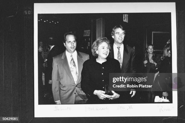 Actor Jon Lovitz w. Ethel Kennedy and her son Bobby Kennedy Jr. Attending benefit for the Natural Resources Defense Council, following the premiere...