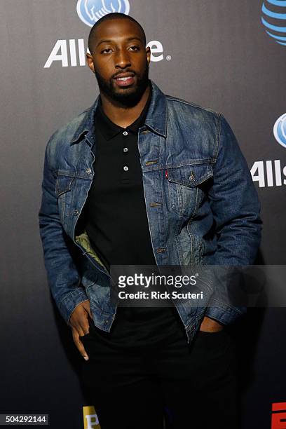 Stepfan Taylor attends the Allstate party at the Playoff Blue Carpet on January 9, 2016 in Phoenix, Arizona.