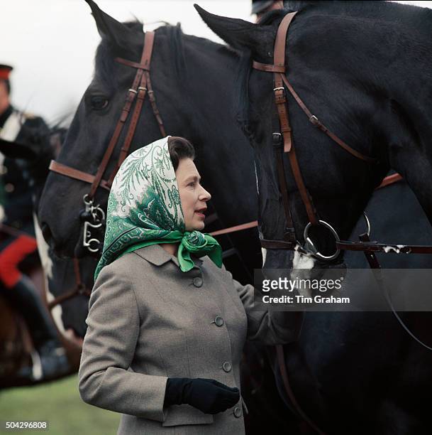 Queen Elizabeth II at the Royal Windsor Horse Show, May 1968.