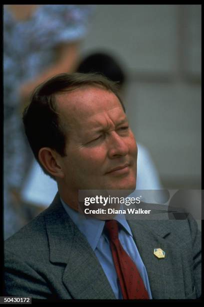 Education Secy. Lamar Alexander on hand during fete attended by Pres. Bush on St. Paul Public Library grounds.