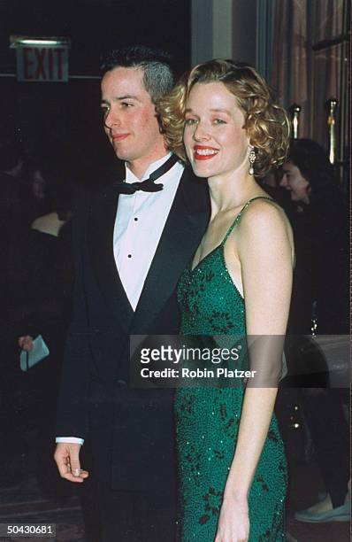 Actress Penelope Ann Miller w. Undent. Date at Museum of the Moving Image party in honor of actor Al Pacino at the Waldorf-Astoria.