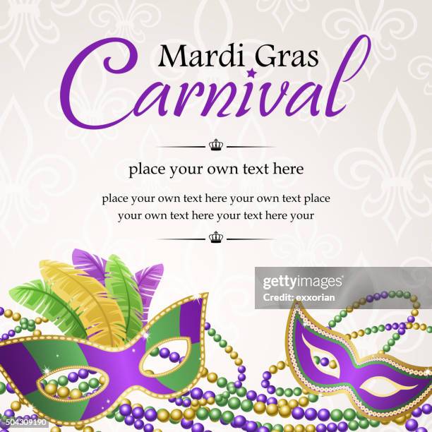 ilustraciones, imágenes clip art, dibujos animados e iconos de stock de mardi gras baile carnival - mardi gras