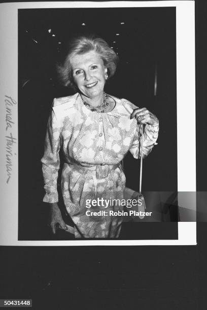 Dem. Party activist Pamela Harriman arriving at the Supper Club for party for Dem. Supporters hosted by TX Gov. Ann Richards during the wk. Of the...