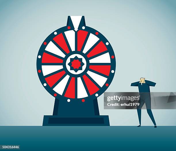 game show - prize wheel stock illustrations