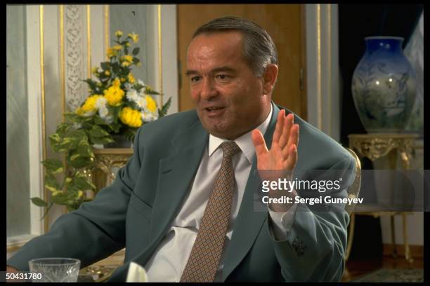 Uzbek Pres. Islam Karimov during TIME interview.