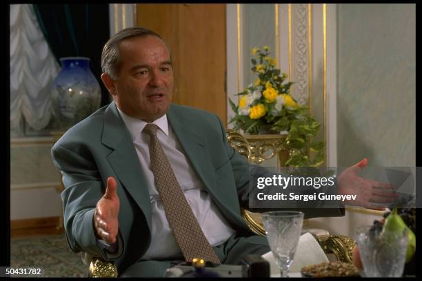 Uzbek Pres. Islam Karimov during TIME interview.