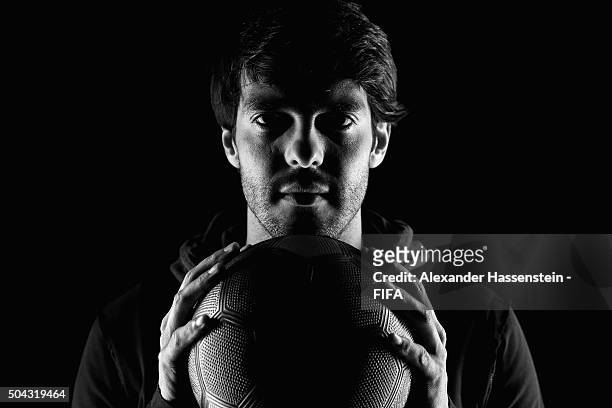 Ricardo Kaka of Brasil poses for a portrait prior to the FIFA Ballon d'Or Gala 2015 at the Park Hyatt hotel on January 10, 2016 in Zurich,...