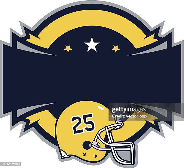 Schild Mit Footballhelm, Stock-Foto