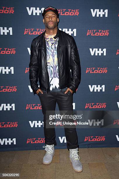 Rob Riley arrives for the premiere of VH1's 'Hit The Floor' Season 3 at Paramount Theater on the Paramount Studios lot on January 9, 2016 in...