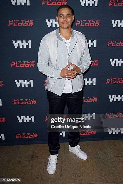 Jonathan McDaniel aka Lil' J arrives for the premiere of VH1's 'Hit The Floor' Season 3 at Paramount Theater on the Paramount Studios lot on January...