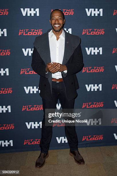 Actor McKinley Freeman attends the premiere of VH1's 'Hit The Floor' Season 3 at The Paramount Theater on the Paramount Studios lot on January 9,...