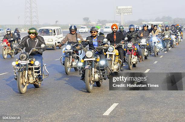 Group of Royal Enfield bikers come together for a Royal Enfield bike rally from Sirhaul Toll Plaza to Sector 14 on Expressway, to remember the recent...