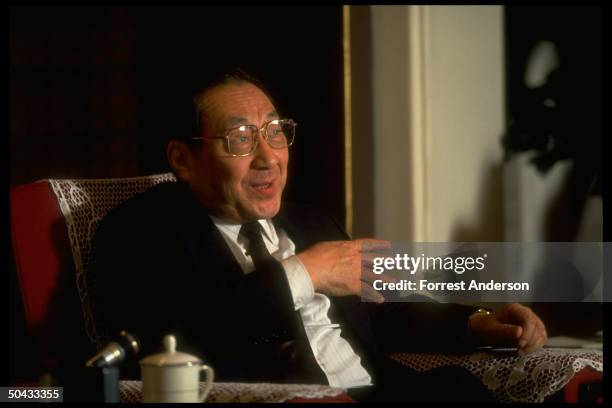 Vice Premier Lang Lanqing during TIME interview at Communist Party HQ, Zhongnanhai.