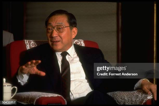 Vice Premier Lang Lanqing during TIME interview at Communist Party HQ, Zhongnanhai.