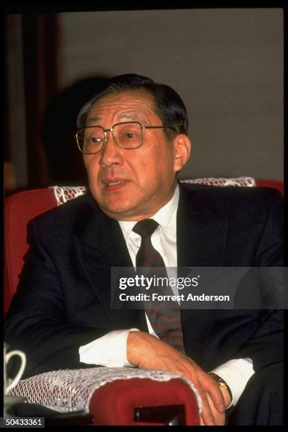 Vice Premier Lang Lanqing during TIME interview at Communist Party HQ, Zhongnanhai.