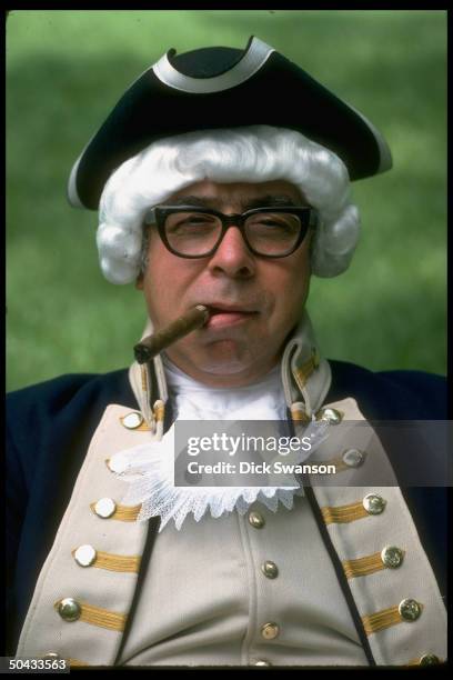 Columist Art Buchwald costumed as Amer. Gen. & traitor Benedict Arnold.