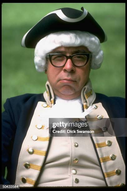 Columist Art Buchwald costumed as Amer. Gen. & traitor Benedict Arnold.