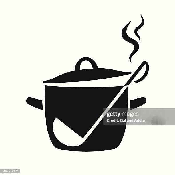 pan icon - casserole stock illustrations