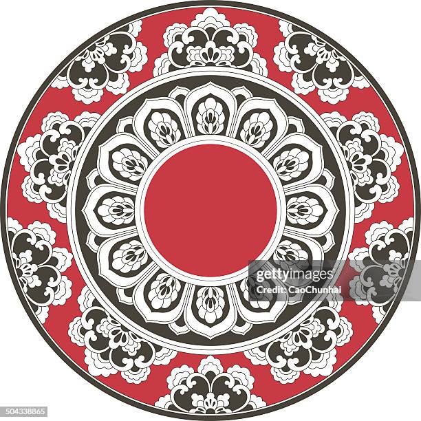 circular pattern of chinese style - continuous loop stock illustrations