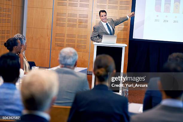 he's a charismatic speaker - press release stock pictures, royalty-free photos & images