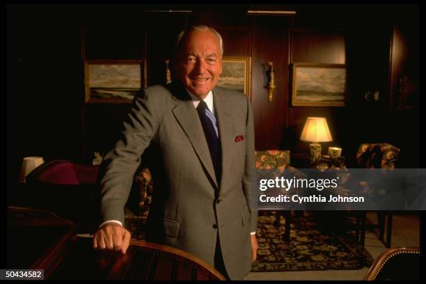 World Bank Pres. Lewis Preston in his office.