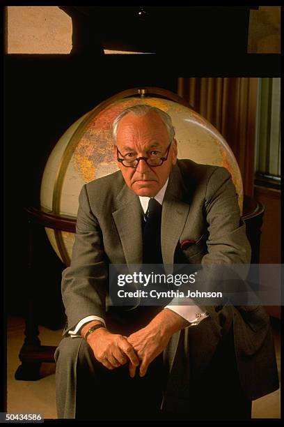 World Bank Pres. Lewis Preston in his office.