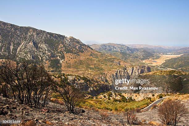mountain view, crete, greece - max knoll stock pictures, royalty-free photos & images
