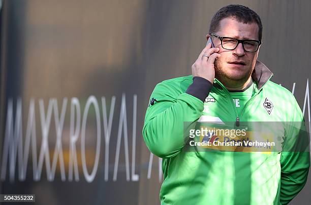 Director of Sport Max Eberl of Borussia Moenchengladbach during a training session at day 4 of Borussia Moenchengladbach training camp on January 10,...