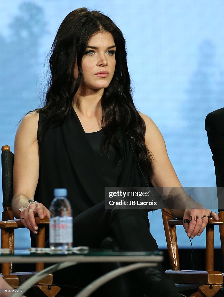 Marie Avgeropoulos speaks onstage during the CW Network 2016 Winter