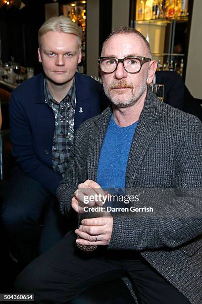 Anders Christian Madsen and Adrian Clark attend a dinner hosted by Tommy Hilfiger and Dylan Jones to celebrate The London Collections Men AW16 at...