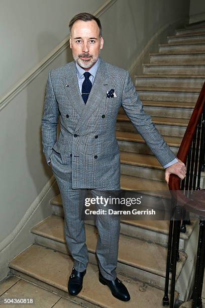 David Furnish attends a dinner hosted by Tommy Hilfiger and Dylan Jones to celebrate The London Collections Men AW16 at Mortons on January 10, 2016...