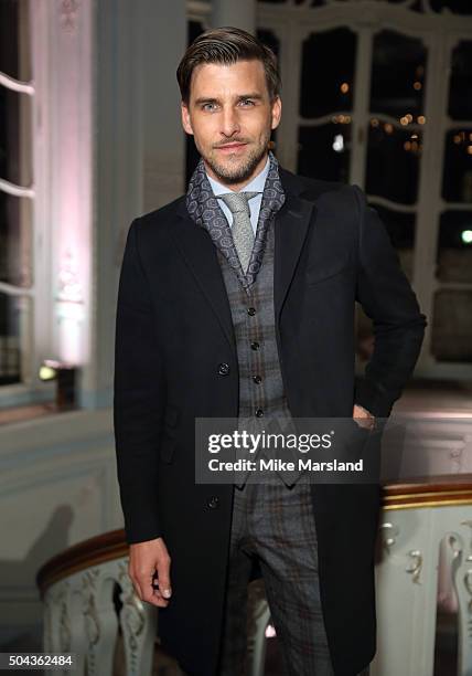 Johannes Huebl attends the dunhill Presentation during The London Collections Men AW16 at The Savile Club on January 10, 2016 in London, England.