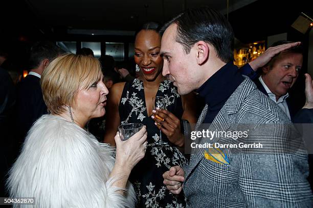 Jane Boardman, Vanessa Kingori and Henry Lloyd-Hughes attend a dinner hosted by Tommy Hilfiger and Dylan Jones to celebrate The London Collections...