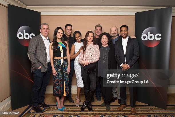 Secrets and Lies" - The cast and executive producers of "Secrets and Lies" at Disney | Walt Disney Television via Getty Images Television Group's...