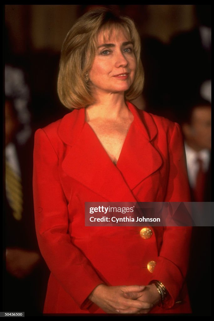 Rodham 1st Lady Hillary Rodham Clinton poised standing during event . News ...