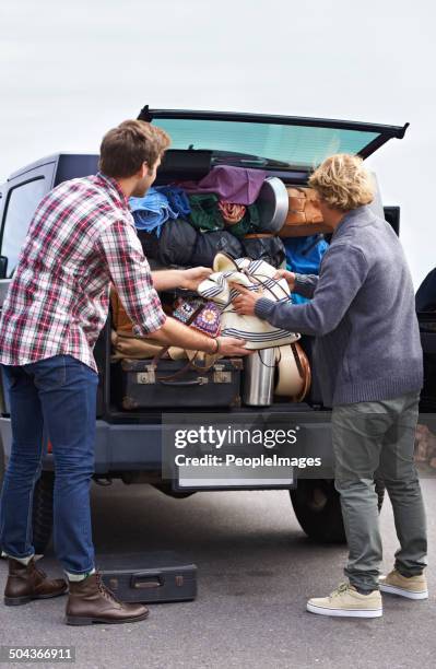 i think we need a bigger van - car camping luggage stock pictures, royalty-free photos & images