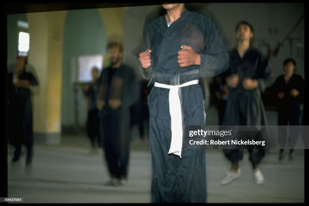 Tae Kwan Do class at club in Kandahar, A