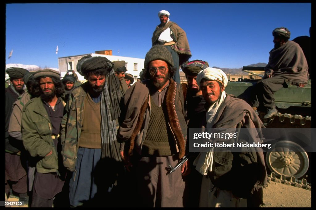 Taliban fighters at HQ taken fr. opposit