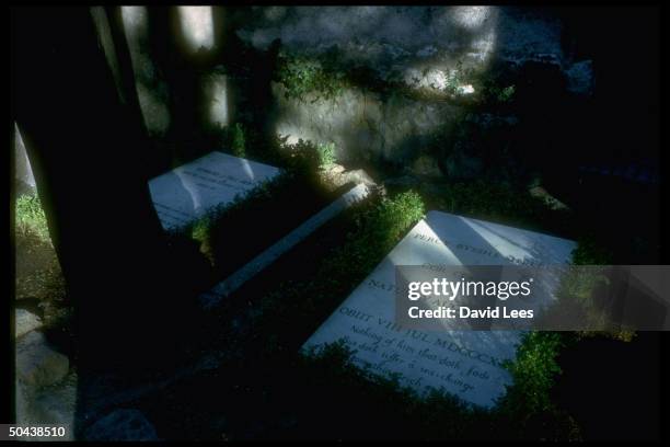 Percy Bysshe Shelley's grave in the Protestant Cemetery.