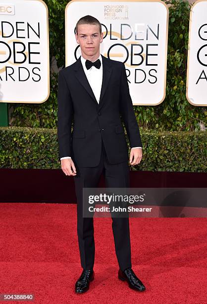 Actor Will Poulter attends the 73rd Annual Golden Globe Awards held at the Beverly Hilton Hotel on January 10, 2016 in Beverly Hills, California.