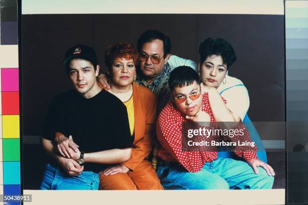 Family of late tejano singer Selena who was shot by her former fan club pres. Yolanda Saldivar: husband Chris Perez, parents Marcela & Abraham...